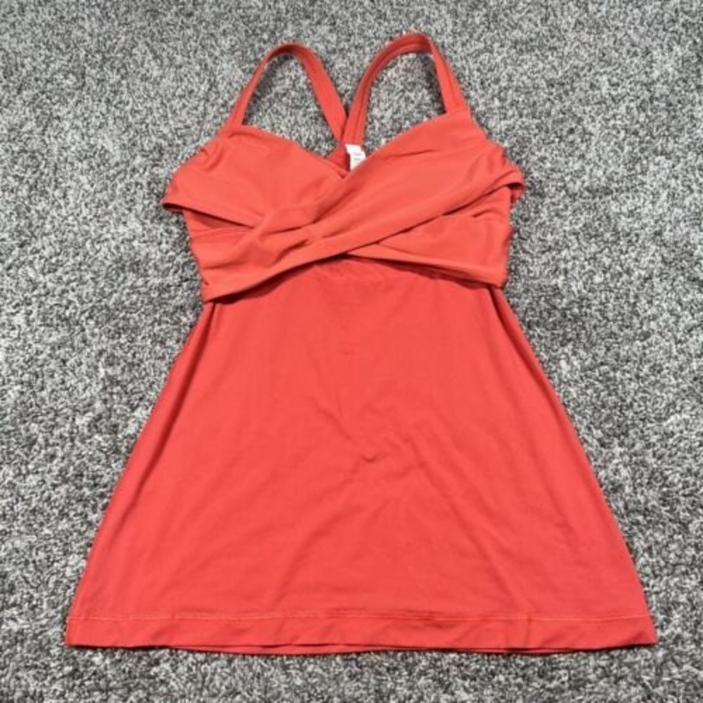 Lululemon Wrap it Up Tank Top W/Padded Shelf Bra Pink Women’s Size 6
